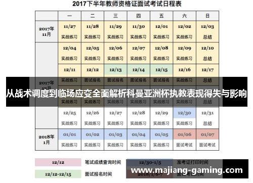 从战术调度到临场应变全面解析科曼亚洲杯执教表现得失与影响 从战术调度到临场应变全面解析科曼亚洲杯执教表现得失与影响